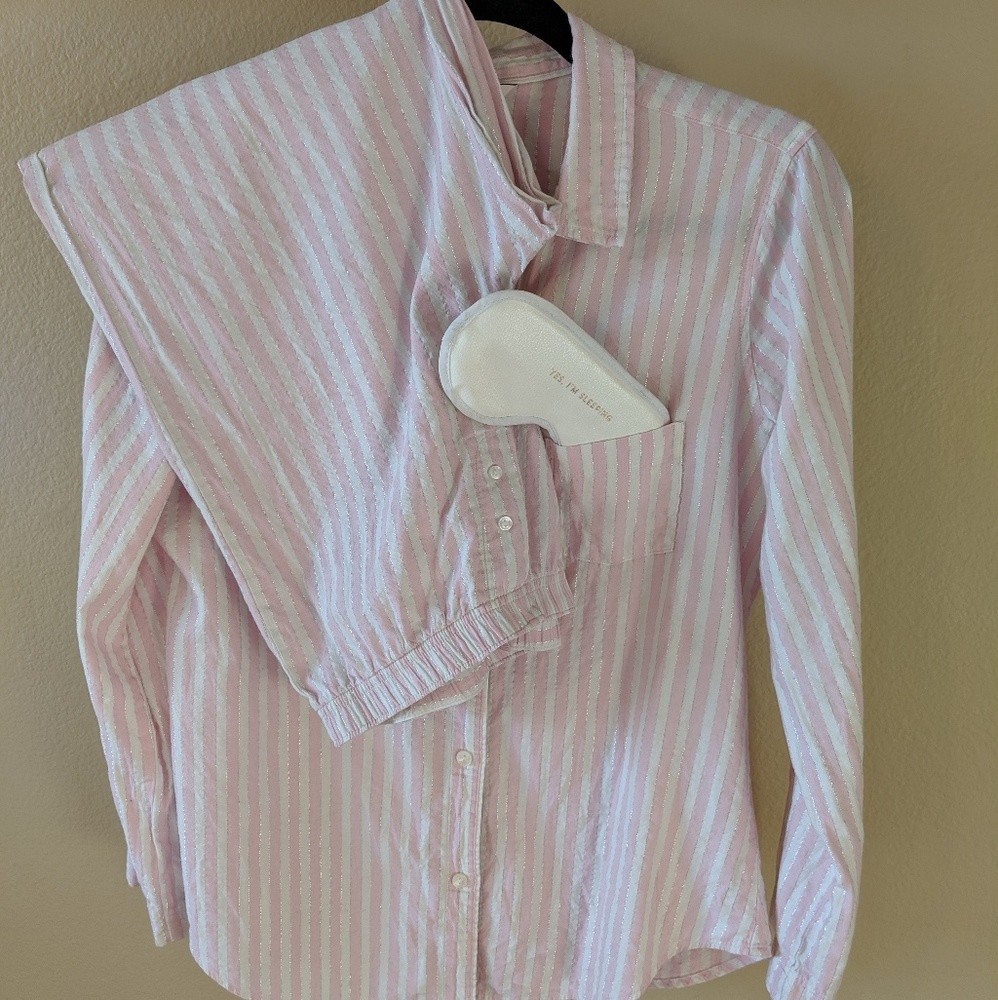 Victoria's secret pink, white and silver pajamas